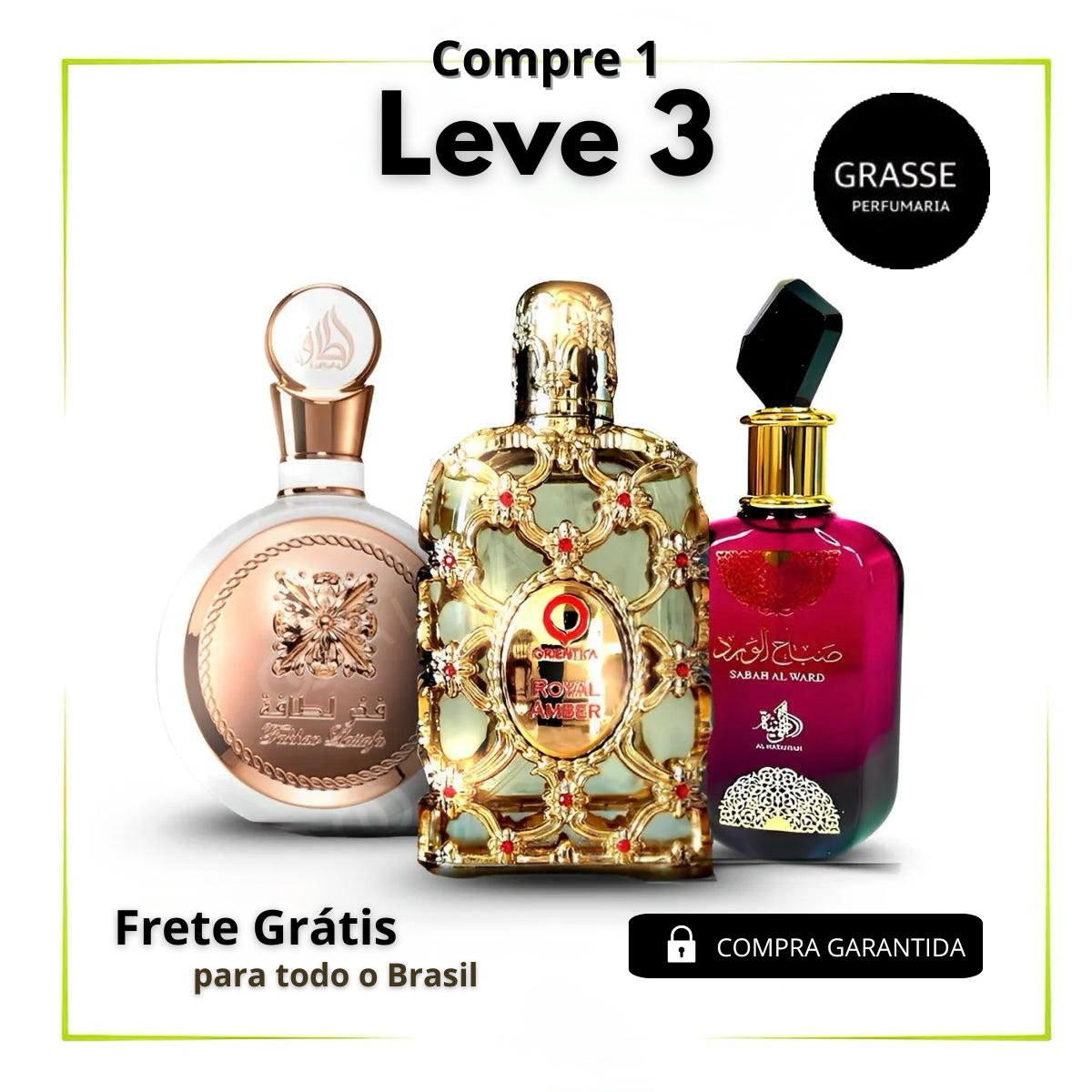 PROMOÇÃO COMPRE 1 LEVE 3 - Sabah Al Ward, Fakhar e Royal Amber - Oferta De Dia das Mães - 100ml Cada
